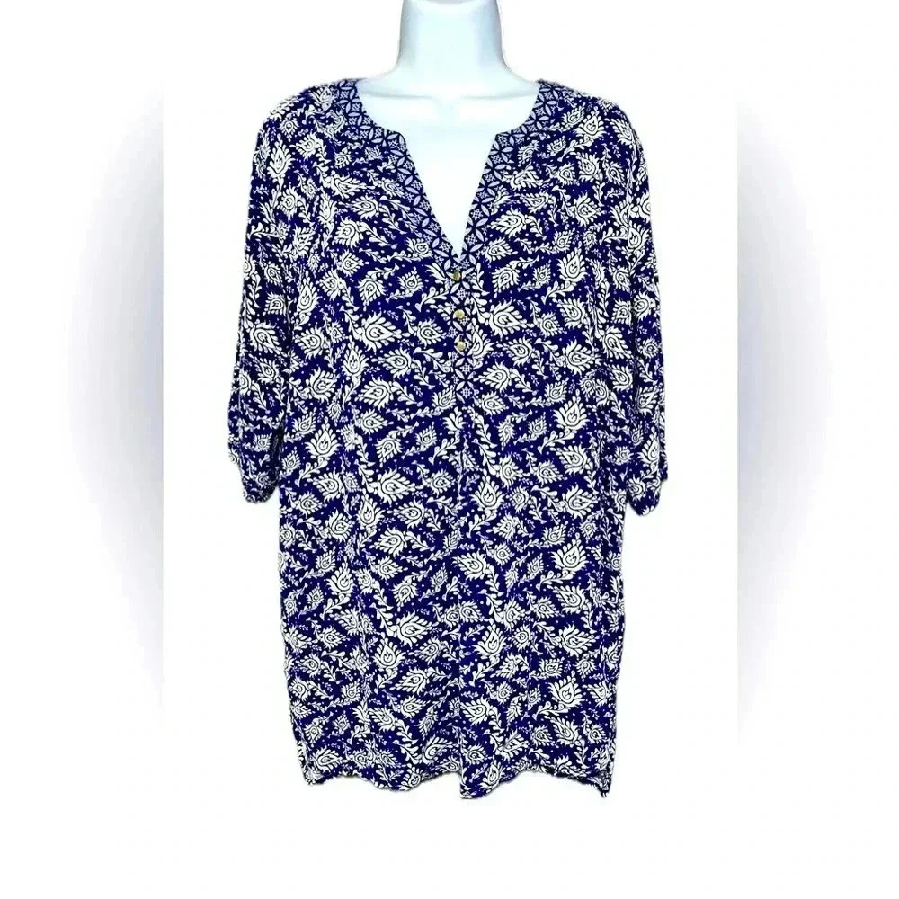 Gorgeous loose fit boho large saint tropez west top coverup swim